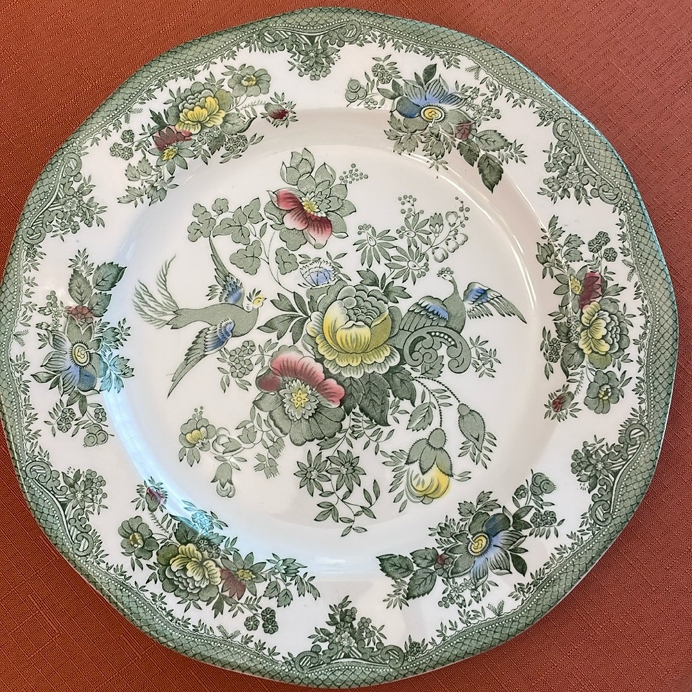 Enoch Wedgwood Kent Green large plate transferware